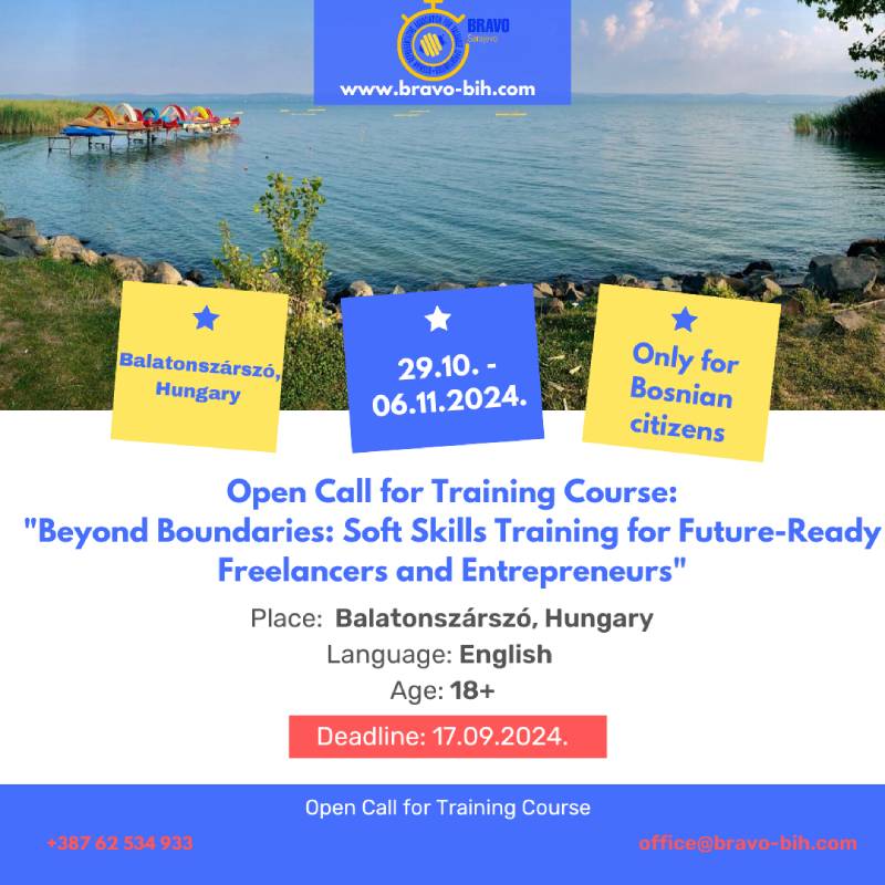 Open Call for 5 participants for Training Course in Balatonszárszó, Hungary