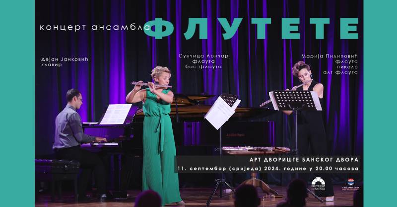 Srijeda u Art dvorištu: Koncert ansambla „Flutete“