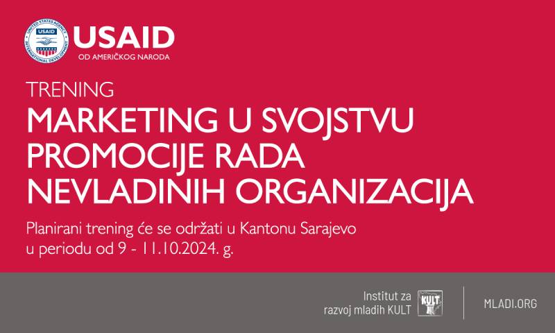 Trening Marketing u svojstvu promocije rada nevladinih organizacija