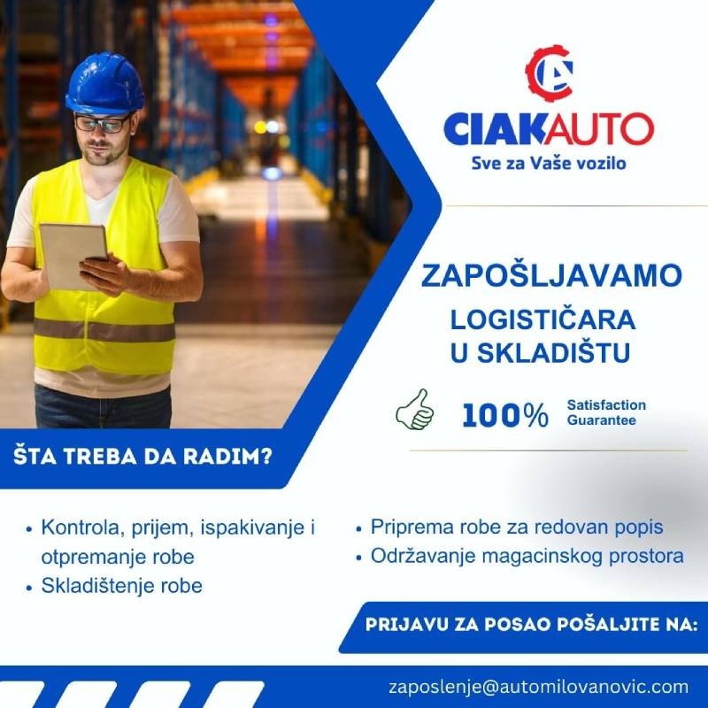 Auto Milovanović CIAK zapošljava