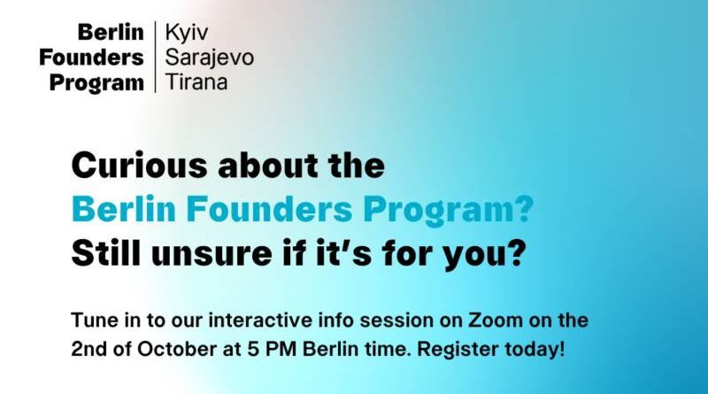 Berlin Founders Program – Prilika za mlade poduzetnike i poduzetnice!