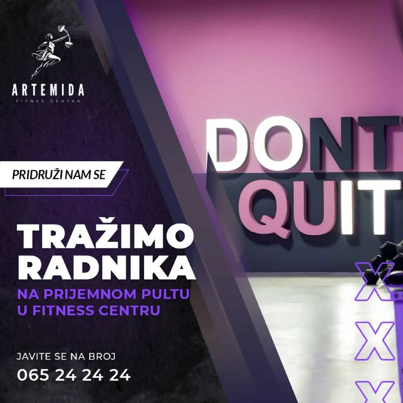 Fitness Centar Artemida zapošljava