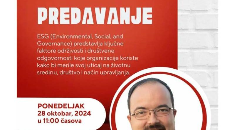 Online predavanje o ESG