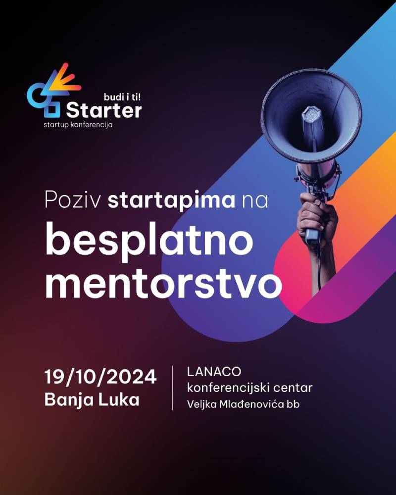 STARTER: Poziv startupima za besplatno mentorstvo