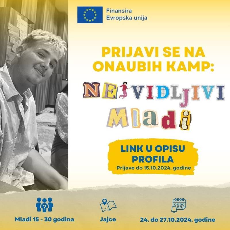 Prijavi se na ONAuBiH omladinski kamp (Ne)vidljivi mladi