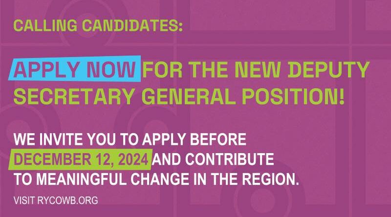 Calling Candidates: Apply for RYCO’s Deputy Secretary General Position