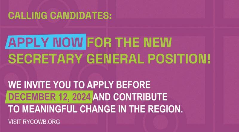 Calling Candidates: Apply for RYCO’s Secretary General Position