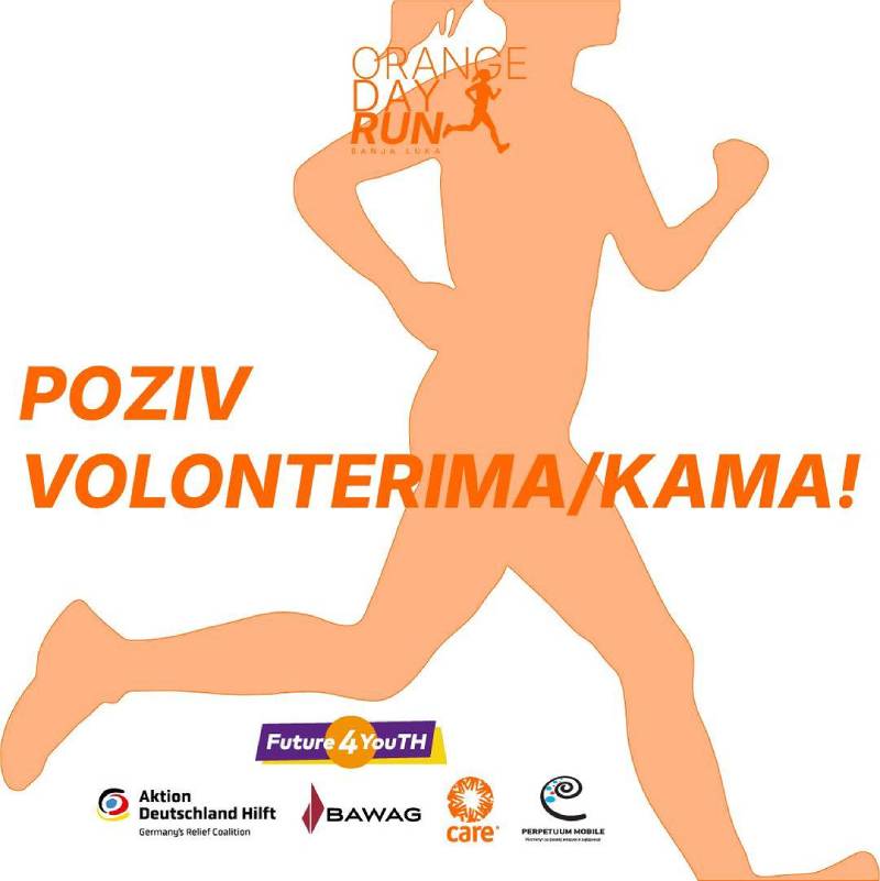 Poziv volonterima/kama: "Pokreni promjenu – trči protiv nasilja!"