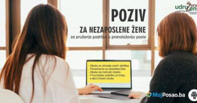 Javni poziv nezaposlenim ženama