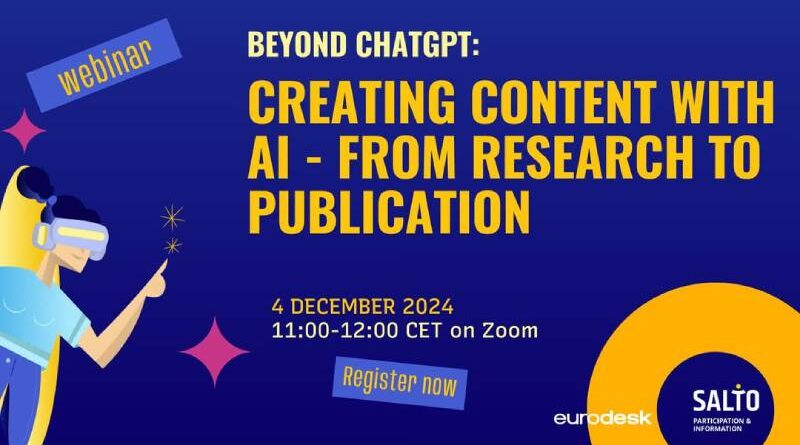 Webinar - Beyond ChatGPT: Creating Content with AI