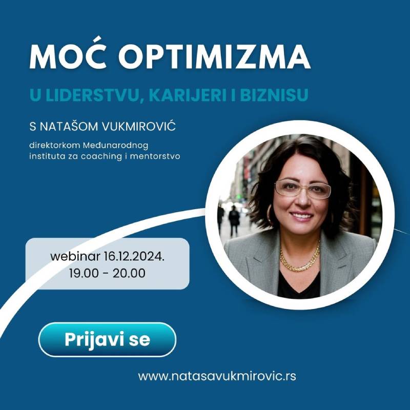 Webinar: Moć optimizma u liderstvu, karijeri i biznisu