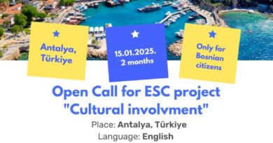 Open Call for European Solidarity Corps Project in Antalya, Türkiye