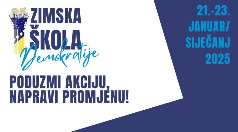 JAVNI POZIV za prijavu za učešće na edukativni program “Zimska škola demokratije – Zimski kamp 2025”