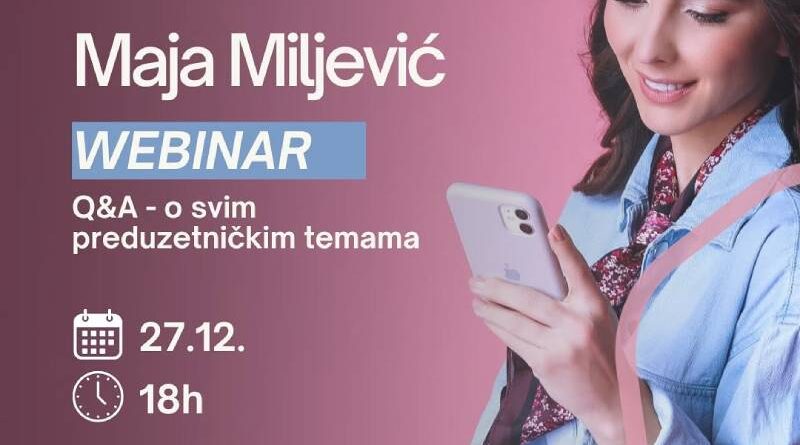 Webinar: Inspirativna Q&A sesija s Majom Miljević