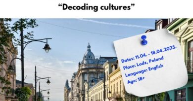 Open Call for Training Course “Decoding Cultures” in Lodz, Poland