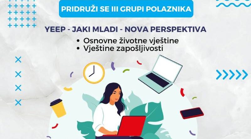 Otvoren je i treći poziv obuke osnaživanja i zapošljavanja mladih