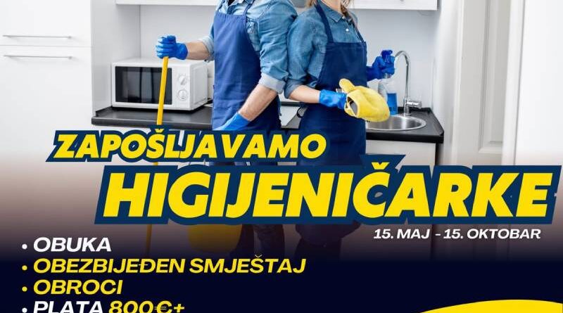 Sezonski posao u Crnoj Gori